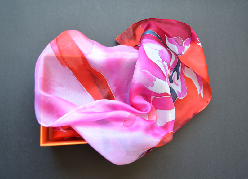 hand painted silk scarf by EPstudio design - epstudiodesign